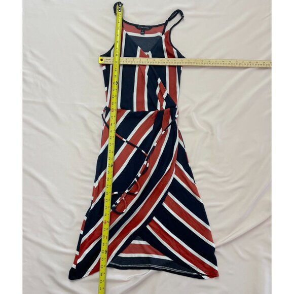 41 Hawthorn Annora Faux Wrap Jersey Dress - Navy/Orange - Size XS - Picture 3 of 6